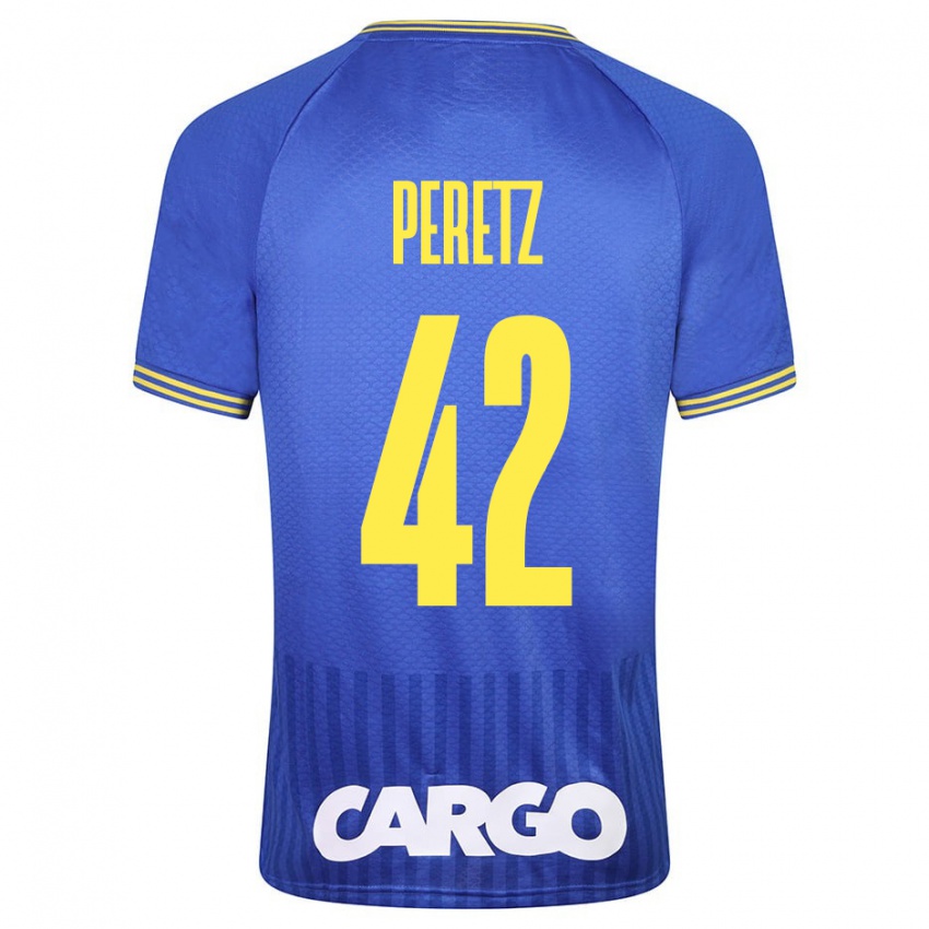 Uomo Maglia Dor Peretz #42 Blu Kit Gara Away 2023/24 Maglietta