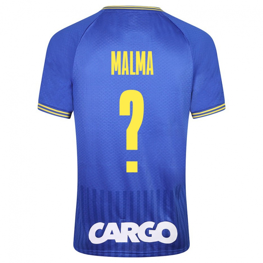 Uomo Maglia Itay Malma #0 Blu Kit Gara Away 2023/24 Maglietta