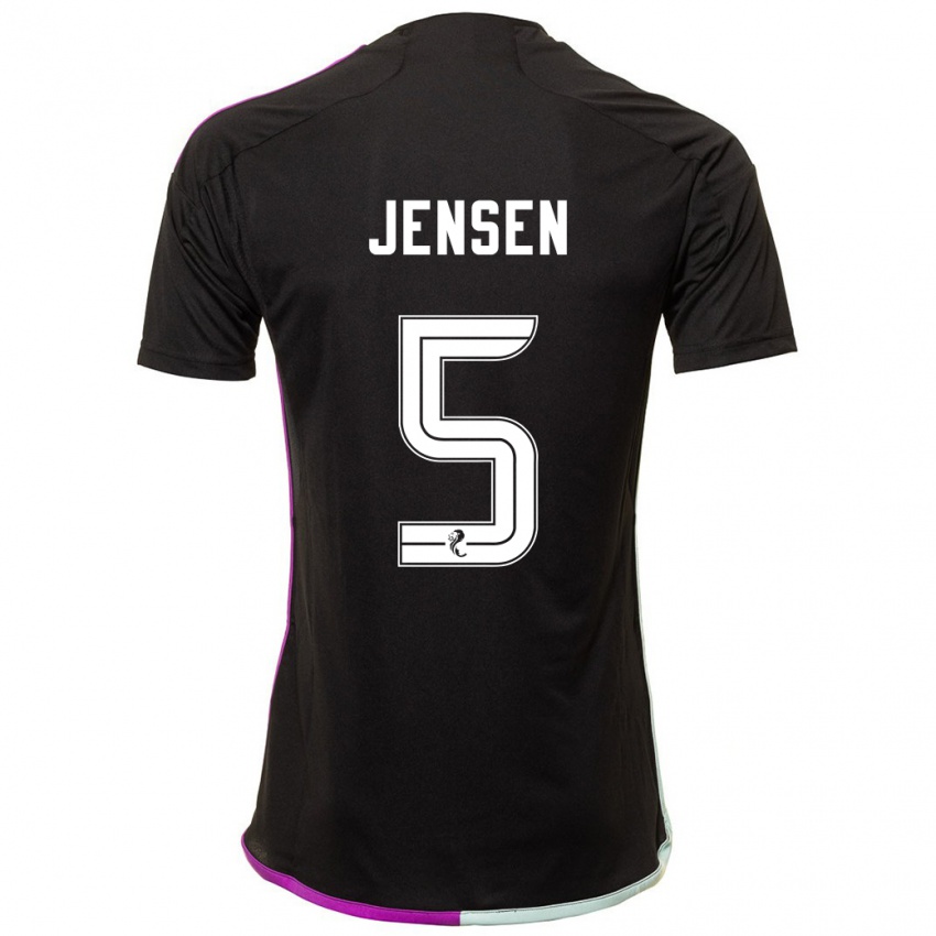 Uomo Maglia Richard Jensen #5 Nero Kit Gara Away 2023/24 Maglietta