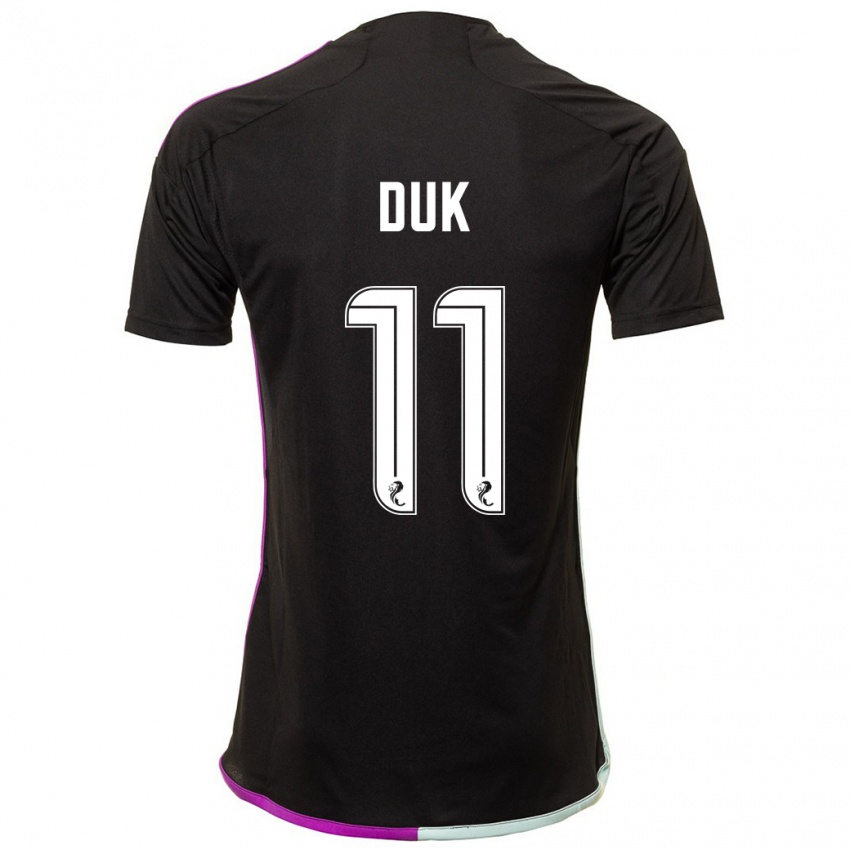 Uomo Maglia Duk #11 Nero Kit Gara Away 2023/24 Maglietta