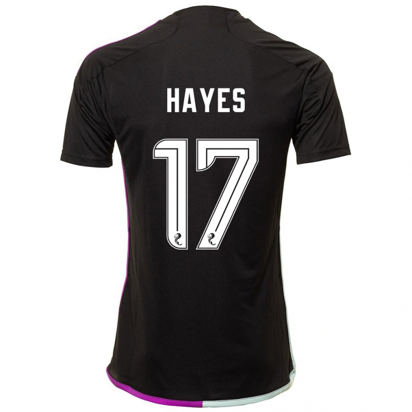 Uomo Maglia Jonny Hayes #17 Nero Kit Gara Away 2023/24 Maglietta