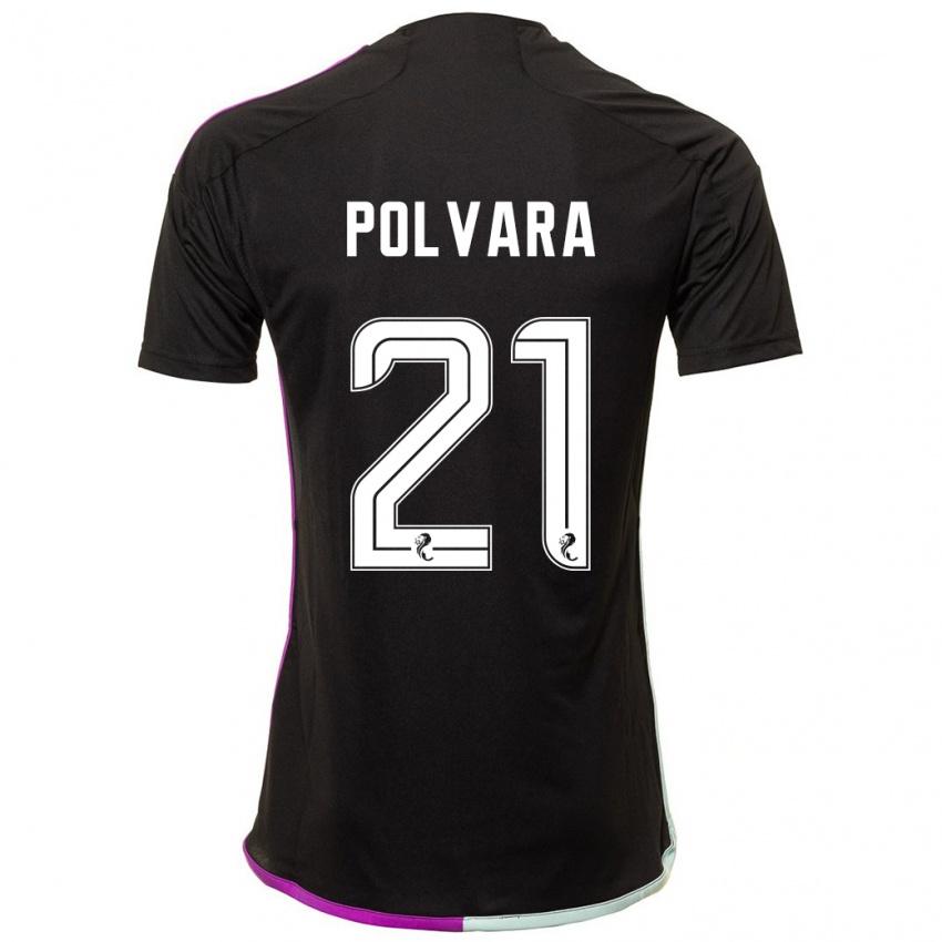 Uomo Maglia Dante Polvara #21 Nero Kit Gara Away 2023/24 Maglietta