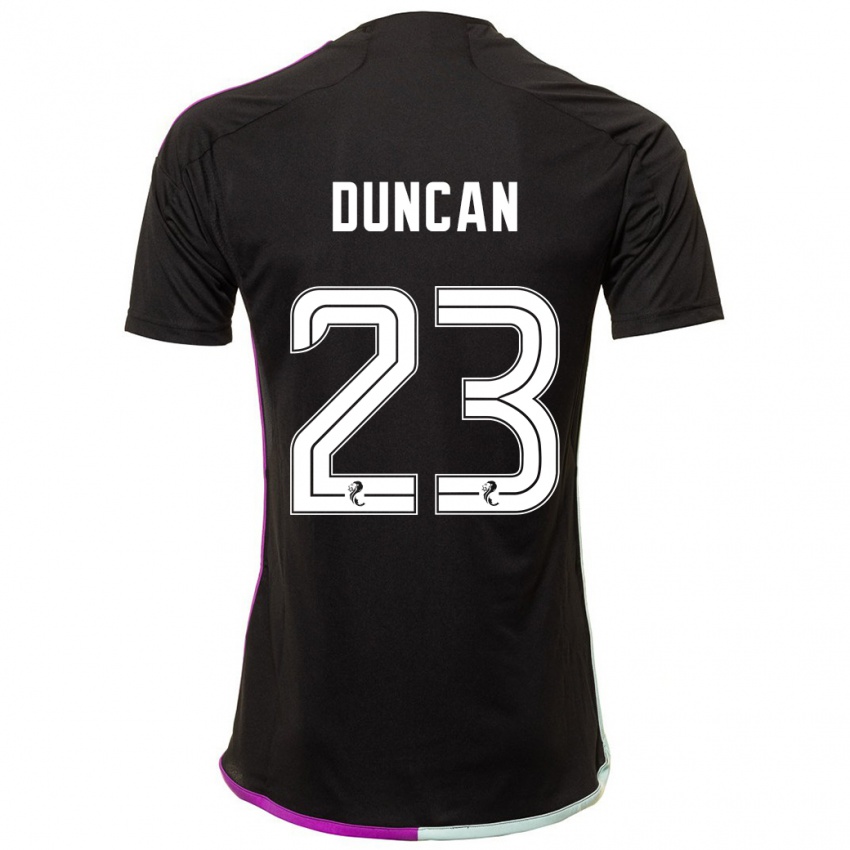 Uomo Maglia Ryan Duncan #23 Nero Kit Gara Away 2023/24 Maglietta