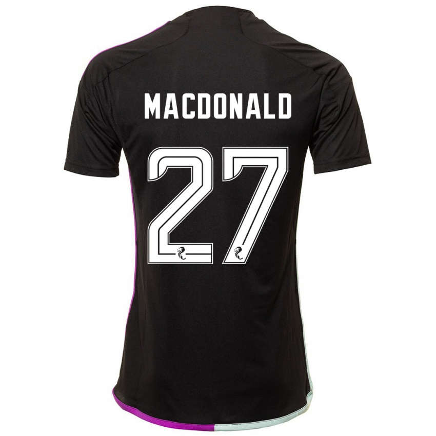 Uomo Maglia Angus Macdonald #27 Nero Kit Gara Away 2023/24 Maglietta