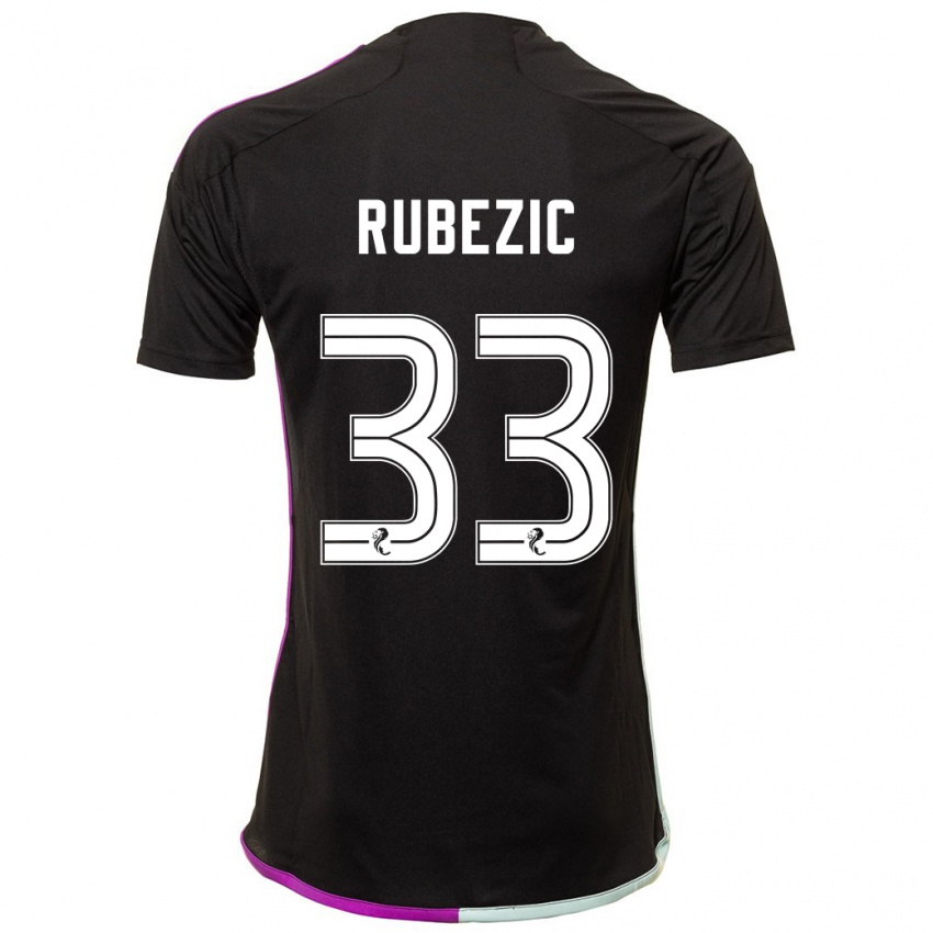 Uomo Maglia Slobodan Rubezic #33 Nero Kit Gara Away 2023/24 Maglietta