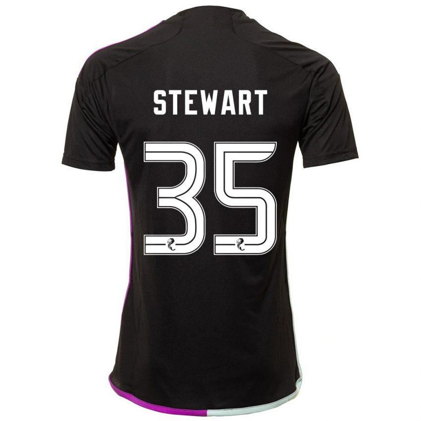 Uomo Maglia Alfie Stewart #35 Nero Kit Gara Away 2023/24 Maglietta