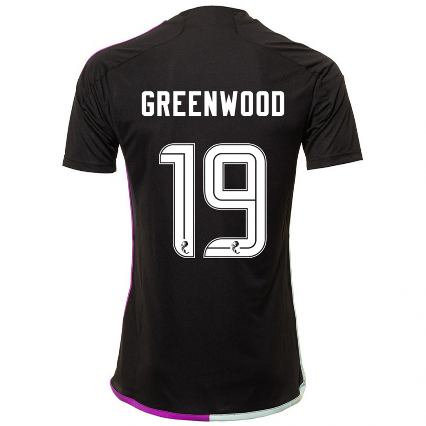 Uomo Maglia Brodie Greenwood #19 Nero Kit Gara Away 2023/24 Maglietta