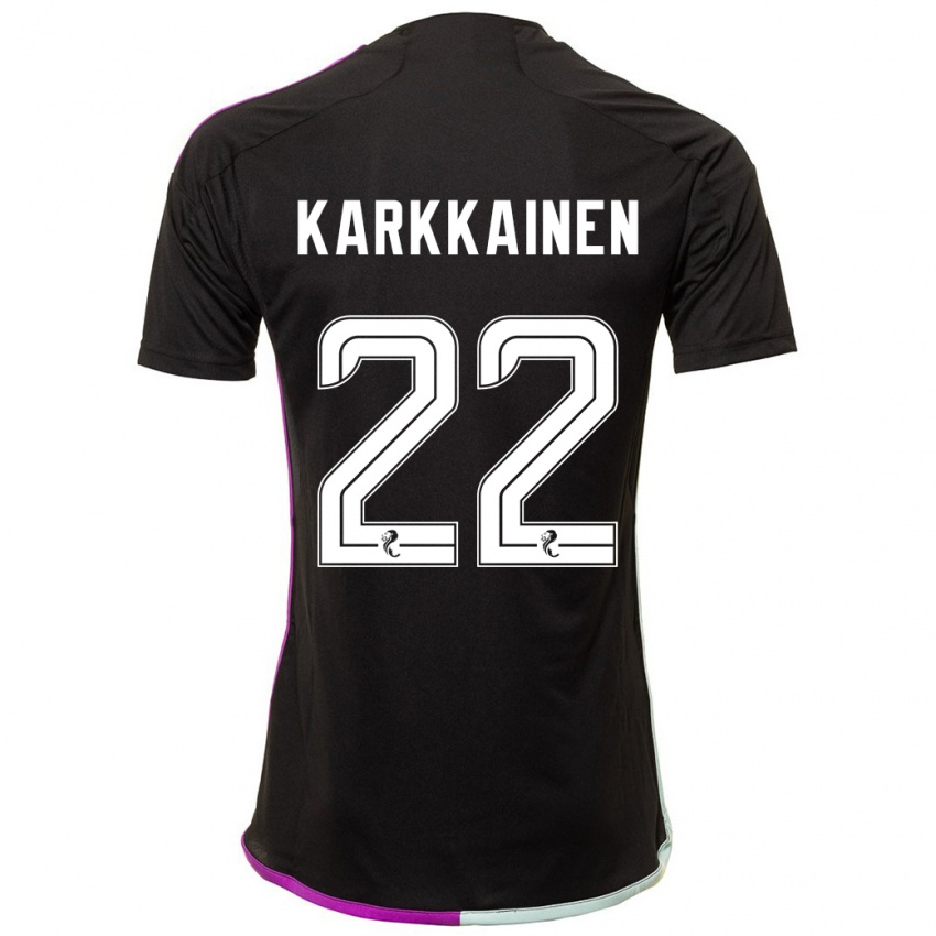 Uomo Maglia Elena Kärkkäinen #22 Nero Kit Gara Away 2023/24 Maglietta