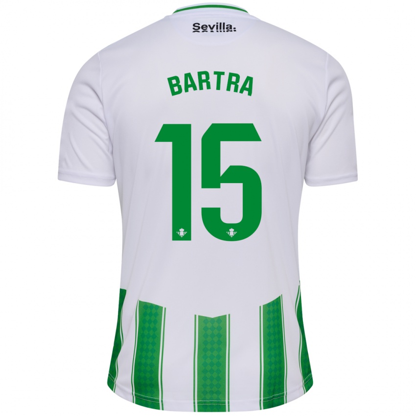 Donna Maglia Marc Bartra #15 Bianco Kit Gara Home 2023/24 Maglietta