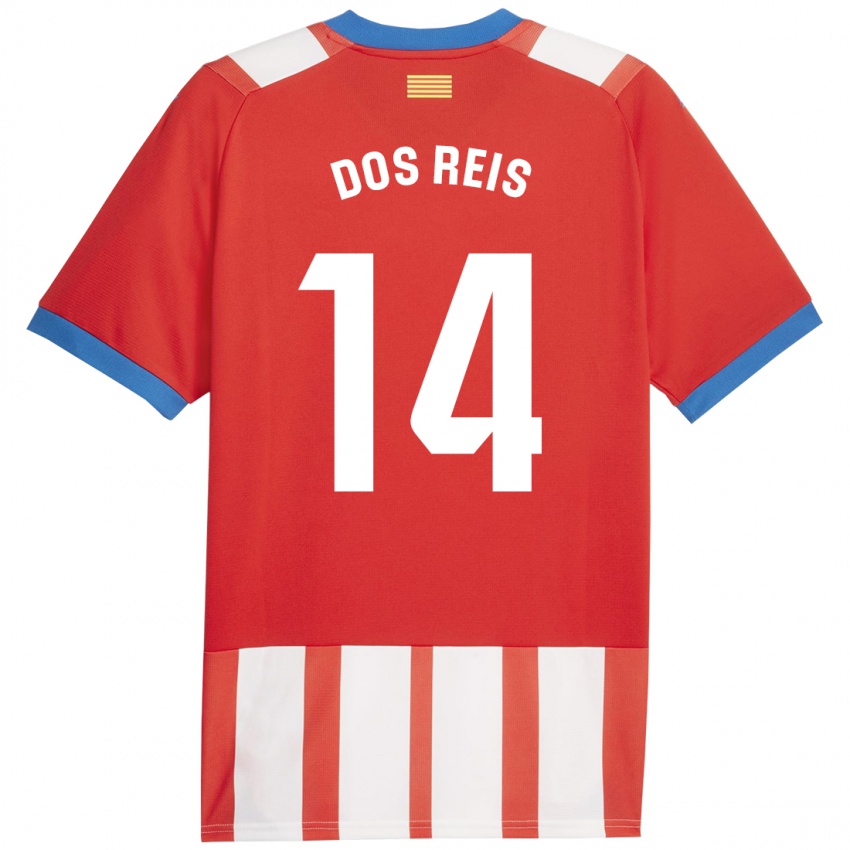 Donna Maglia Leo Dos Reis #14 Rosso Bianco Kit Gara Home 2023/24 Maglietta