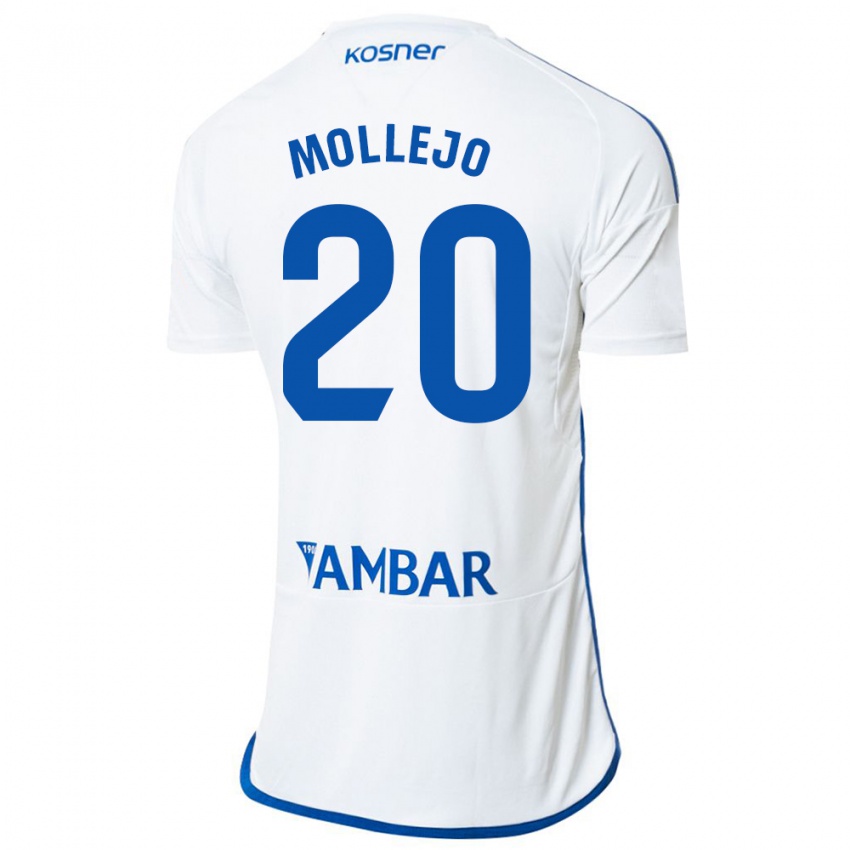 Donna Maglia Victor Mollejo #20 Bianco Kit Gara Home 2023/24 Maglietta