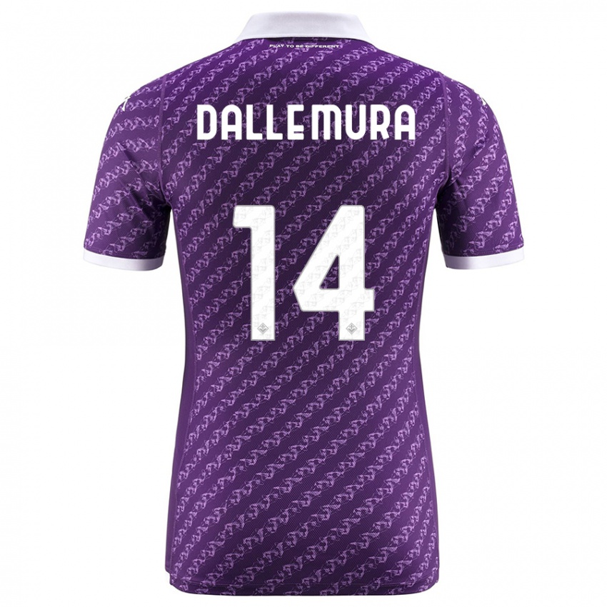 Donna Maglia Christian Dalle Mura #14 Viola Kit Gara Home 2023/24 Maglietta