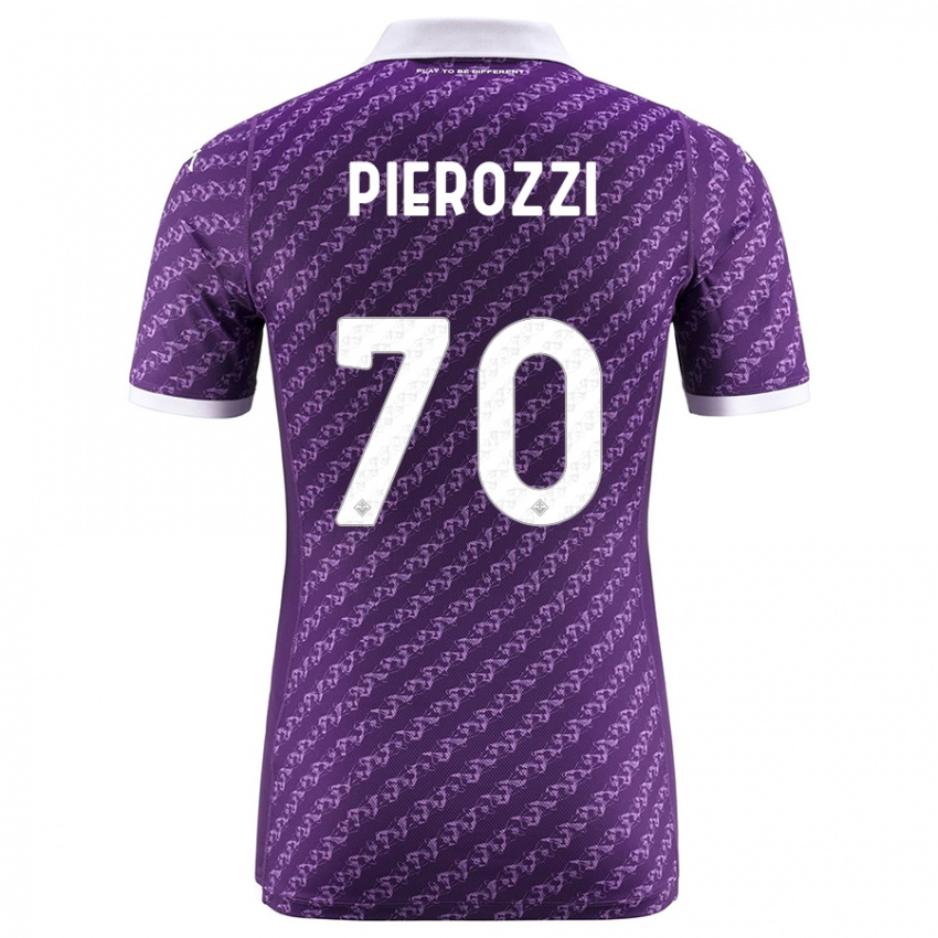 Donna Maglia Niccolo Pierozzi #70 Viola Kit Gara Home 2023/24 Maglietta