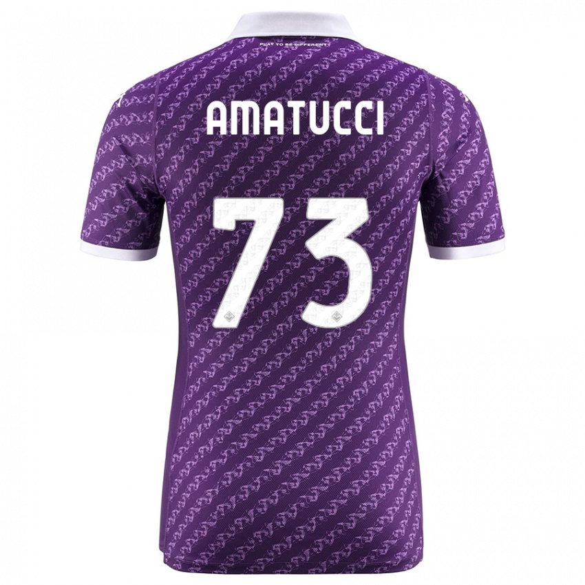 Donna Maglia Lorenzo Amatucci #73 Viola Kit Gara Home 2023/24 Maglietta