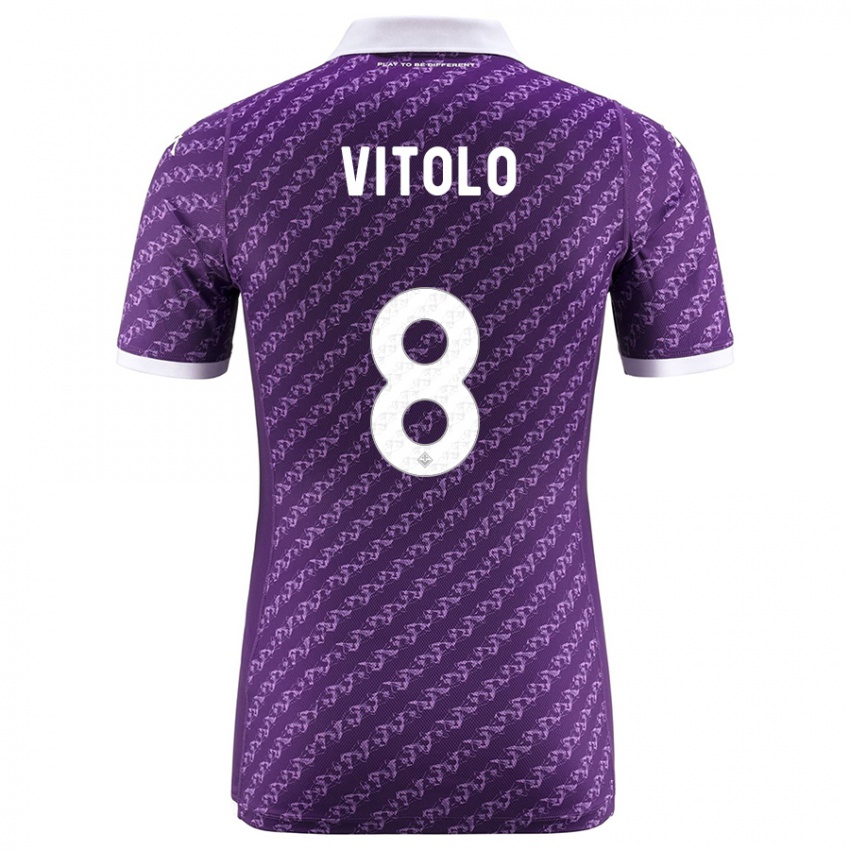 Donna Maglia Federico Vitolo #8 Viola Kit Gara Home 2023/24 Maglietta