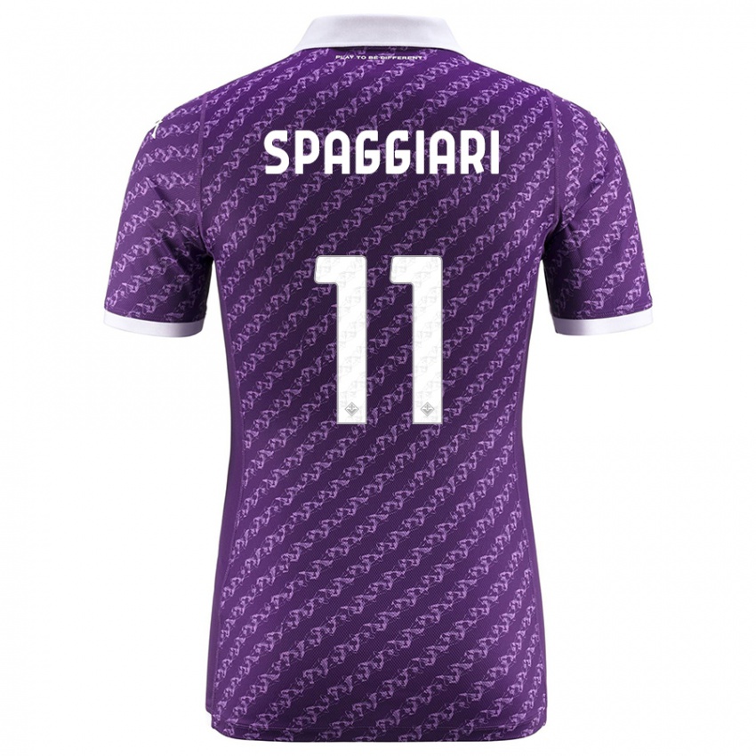 Donna Maglia Riccardo Spaggiari #11 Viola Kit Gara Home 2023/24 Maglietta