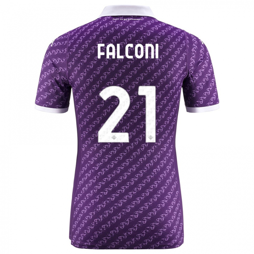 Donna Maglia Niccolo Falconi #21 Viola Kit Gara Home 2023/24 Maglietta