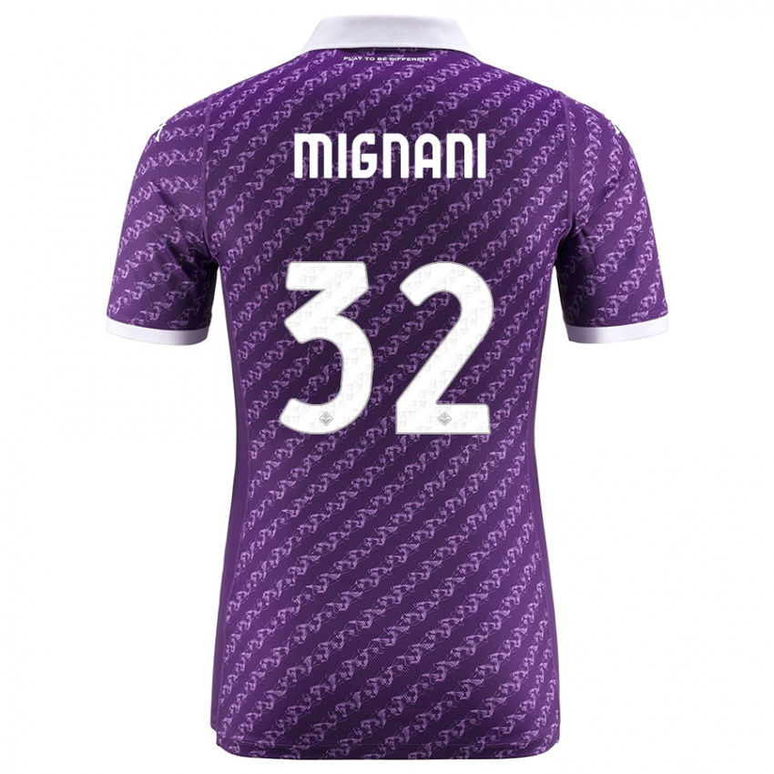 Donna Maglia Carlo Mignani #32 Viola Kit Gara Home 2023/24 Maglietta