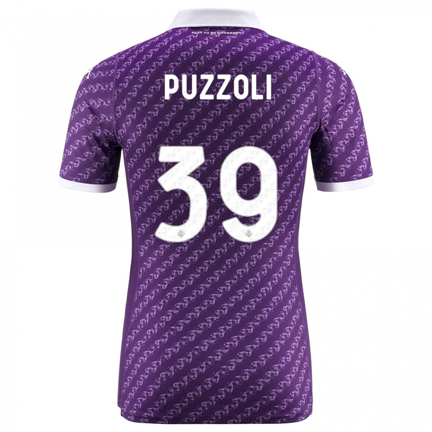 Donna Maglia Giorgio Puzzoli #39 Viola Kit Gara Home 2023/24 Maglietta