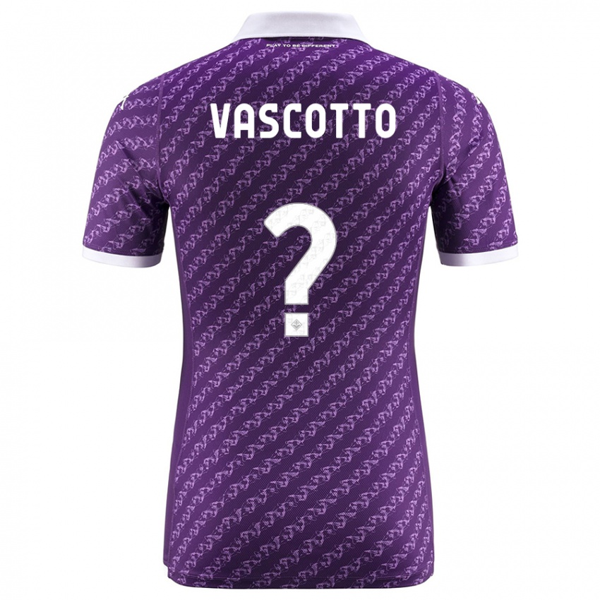 Donna Maglia Edoardo Vascotto #0 Viola Kit Gara Home 2023/24 Maglietta