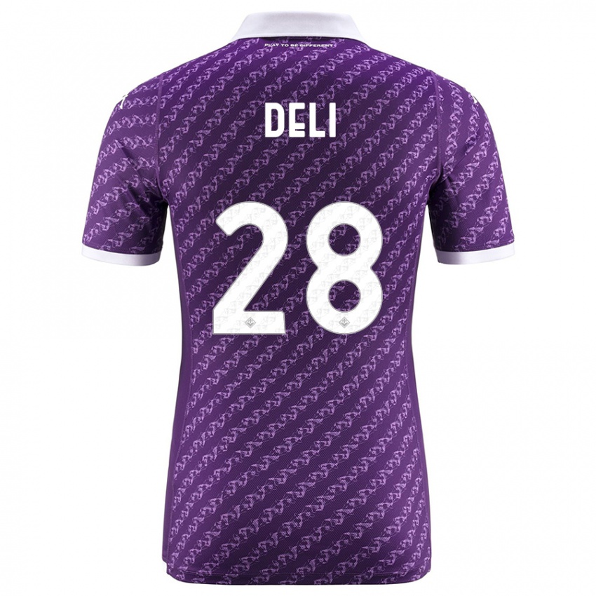 Donna Maglia Lapo Deli #28 Viola Kit Gara Home 2023/24 Maglietta