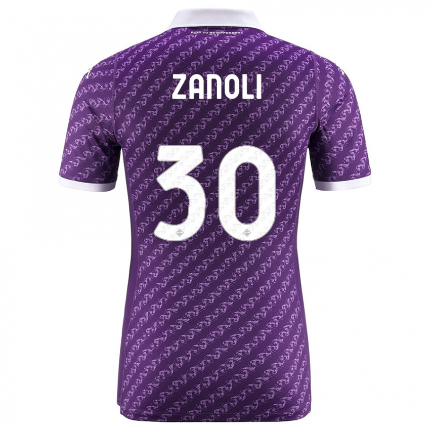 Donna Maglia Martina Zanoli #30 Viola Kit Gara Home 2023/24 Maglietta