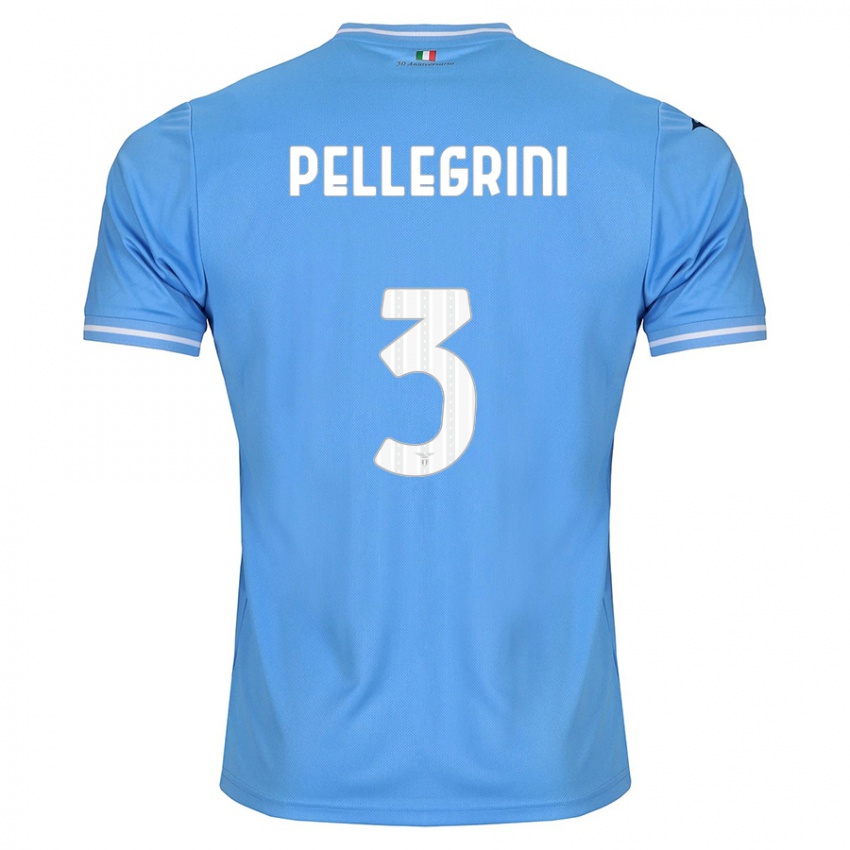 Donna Maglia Luca Pellegrini #3 Blu Kit Gara Home 2023/24 Maglietta