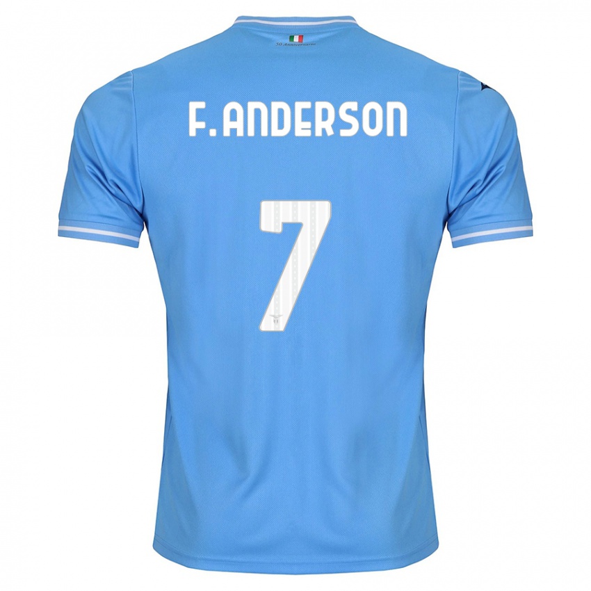 Donna Maglia Felipe Anderson #7 Blu Kit Gara Home 2023/24 Maglietta