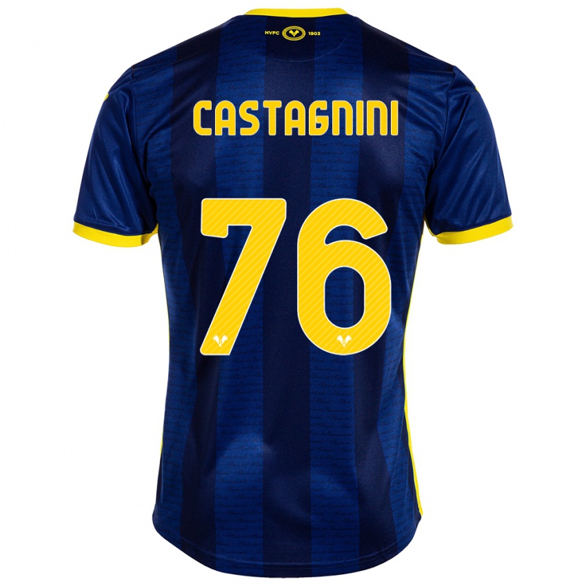 Donna Maglia Mirko Castagnini #76 Marina Militare Kit Gara Home 2023/24 Maglietta