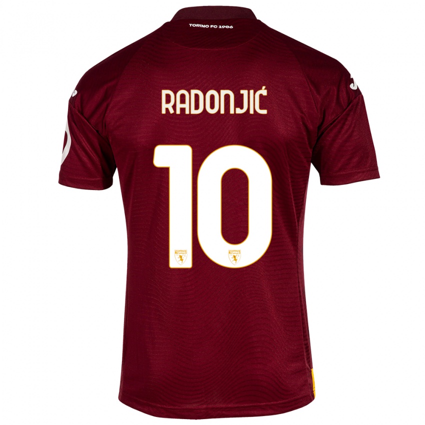 Donna Maglia Nemanja Radonjic #10 Rosso Scuro Kit Gara Home 2023/24 Maglietta