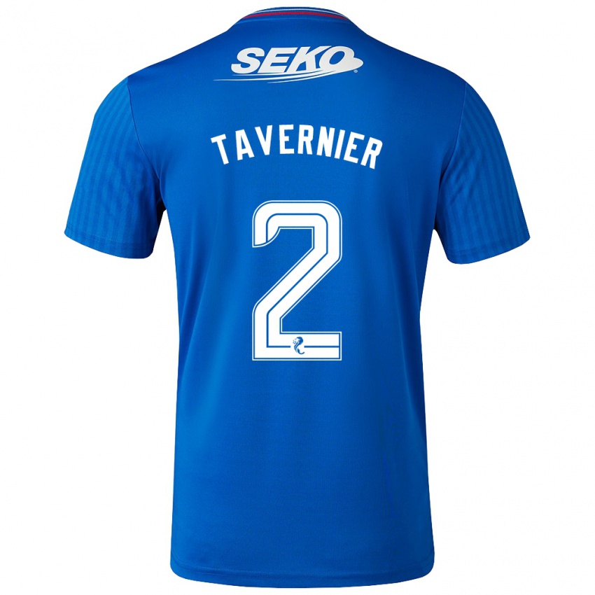 Donna Maglia James Tavernier #2 Blu Kit Gara Home 2023/24 Maglietta