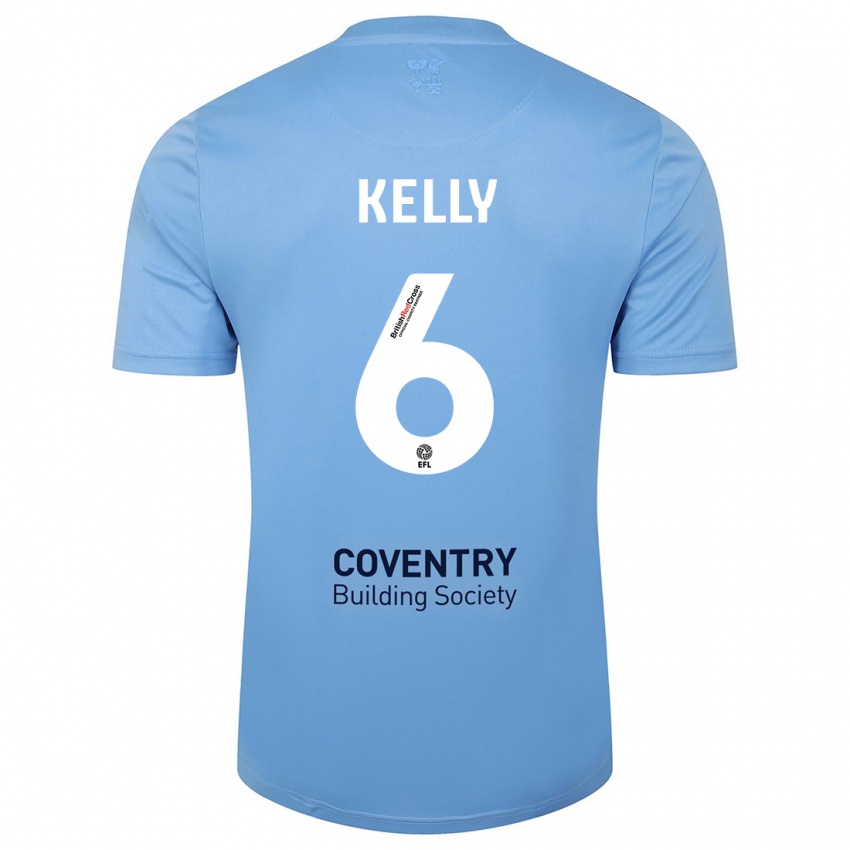 Donna Maglia Liam Kelly #6 Cielo Blu Kit Gara Home 2023/24 Maglietta