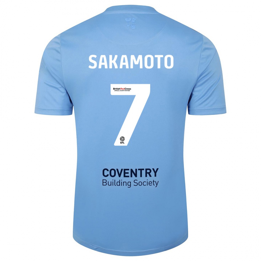 Donna Maglia Tatsuhiro Sakamoto #7 Cielo Blu Kit Gara Home 2023/24 Maglietta