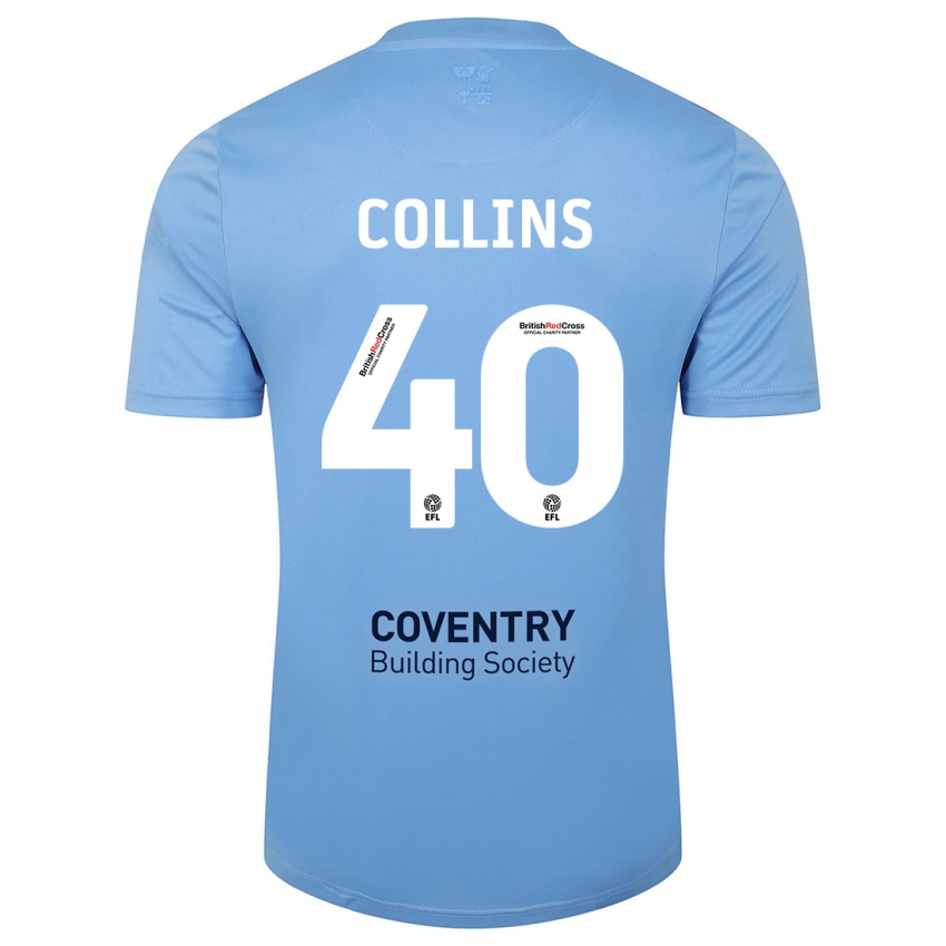 Donna Maglia Brad Collins #40 Cielo Blu Kit Gara Home 2023/24 Maglietta