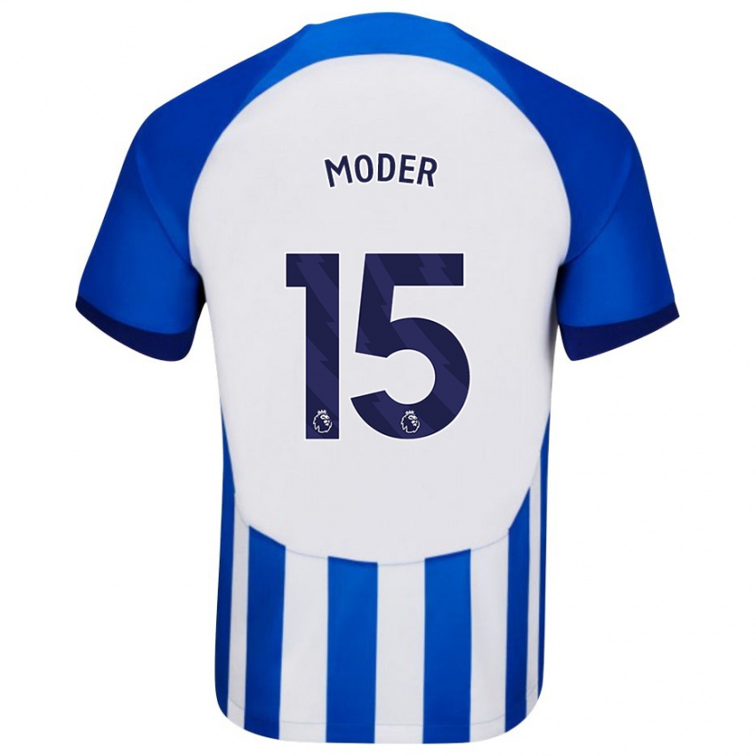 Donna Maglia Jakub Moder #15 Blu Kit Gara Home 2023/24 Maglietta