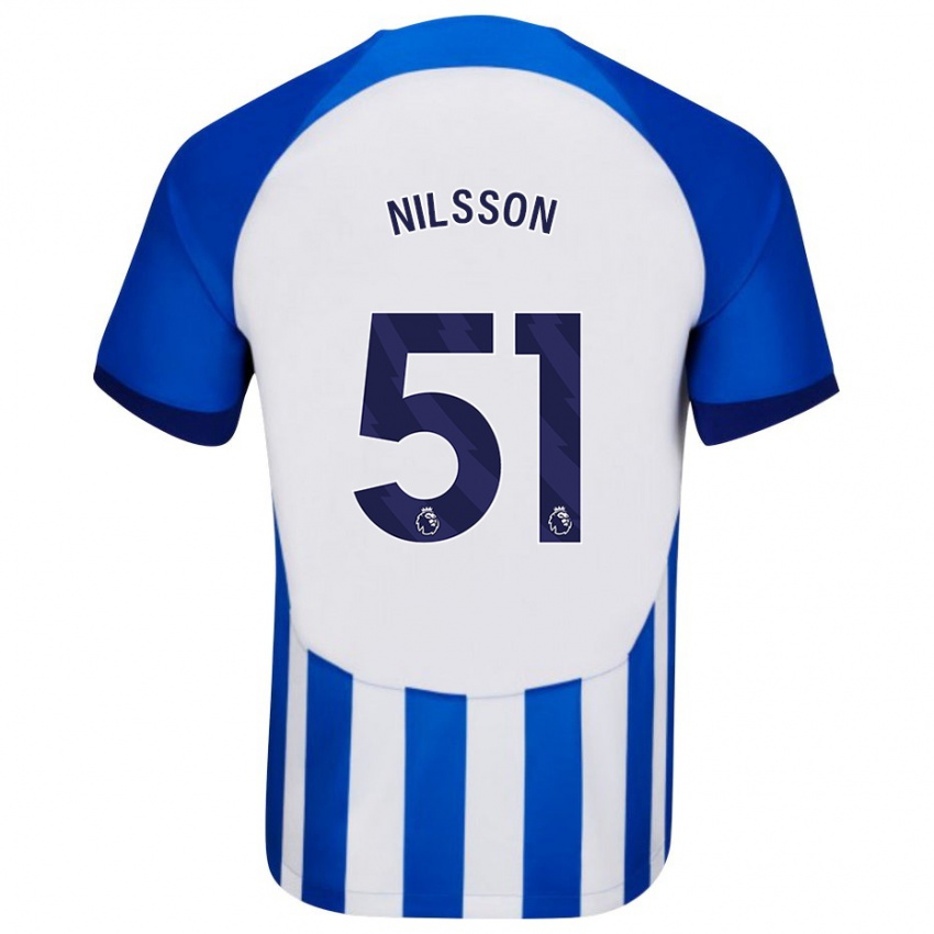 Donna Maglia Casper Nilsson #51 Blu Kit Gara Home 2023/24 Maglietta