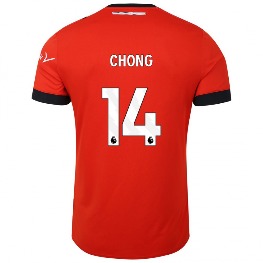 Donna Maglia Tahith Chong #14 Rosso Kit Gara Home 2023/24 Maglietta