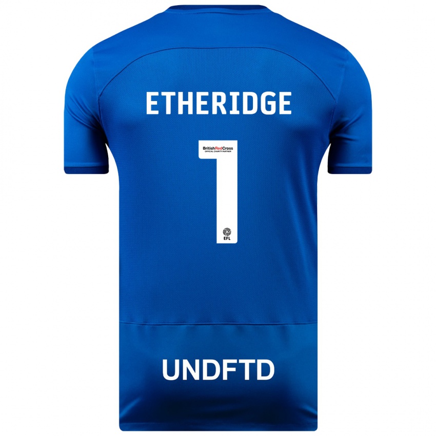 Donna Maglia Neil Etheridge #1 Blu Kit Gara Home 2023/24 Maglietta