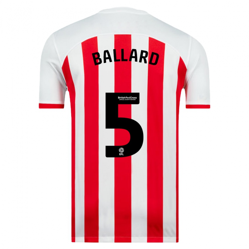 Donna Maglia Daniel Ballard #5 Bianco Kit Gara Home 2023/24 Maglietta