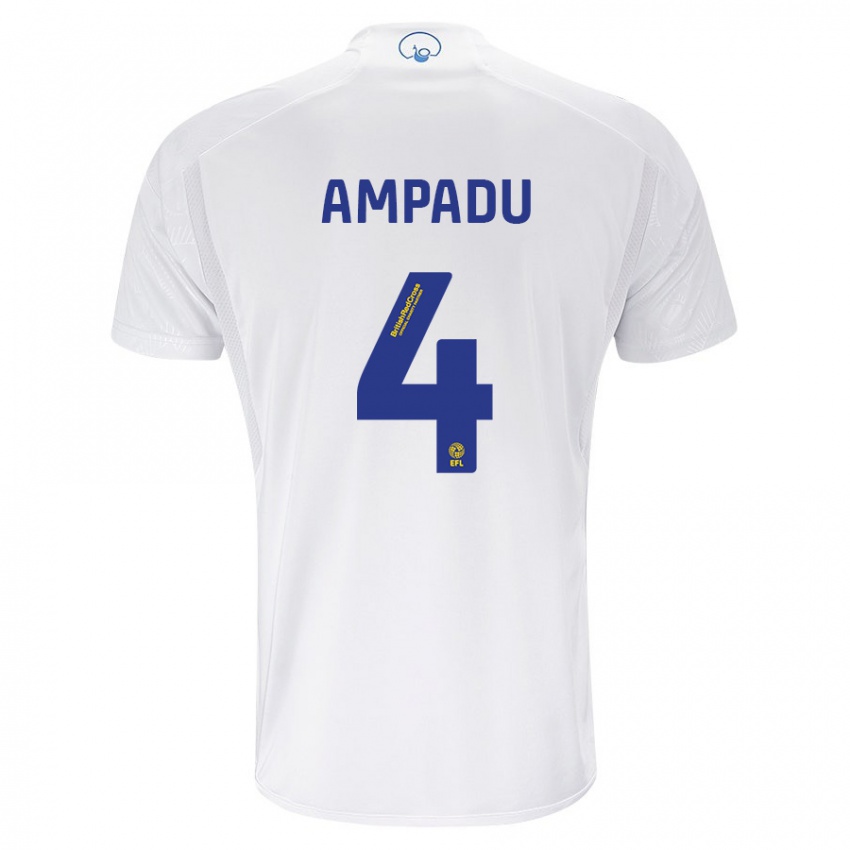 Donna Maglia Ethan Ampadu #4 Bianco Kit Gara Home 2023/24 Maglietta