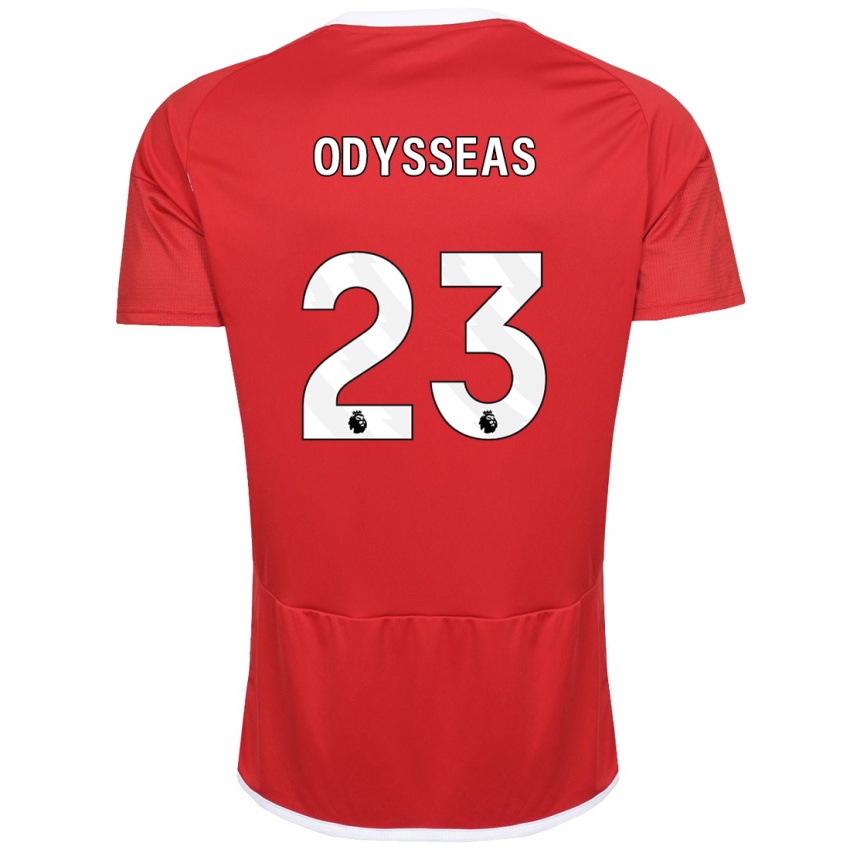 Donna Maglia Odysseas Vlachodimos #23 Rosso Kit Gara Home 2023/24 Maglietta