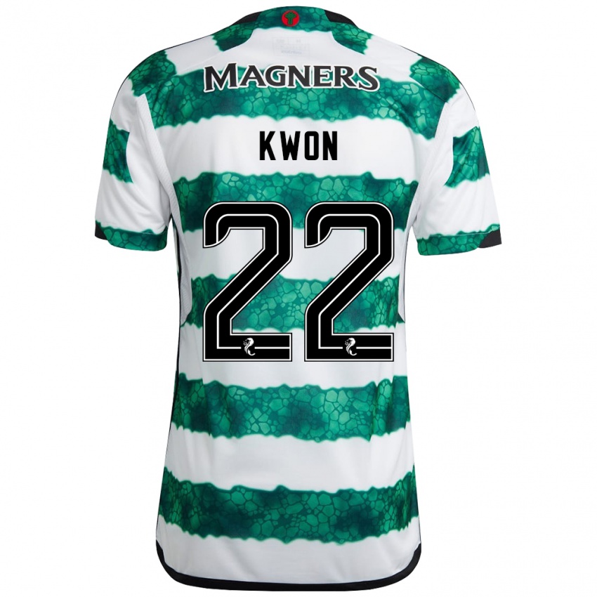 Donna Maglia Hyeok-Kyu Kwon #22 Verde Kit Gara Home 2023/24 Maglietta