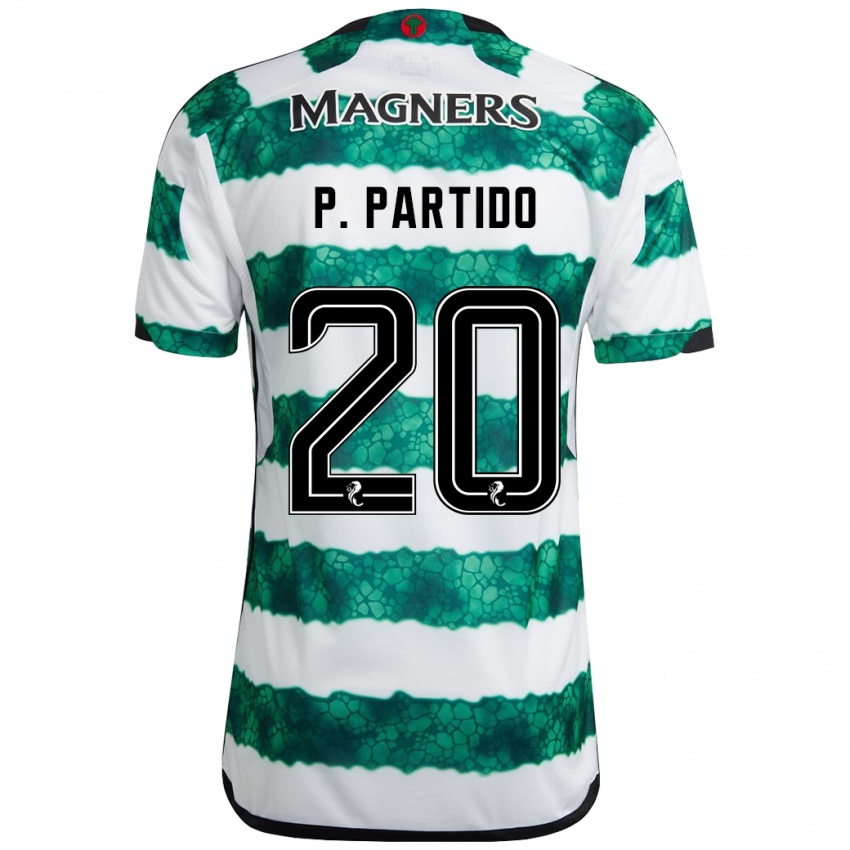 Donna Maglia Paula Partido #20 Verde Kit Gara Home 2023/24 Maglietta