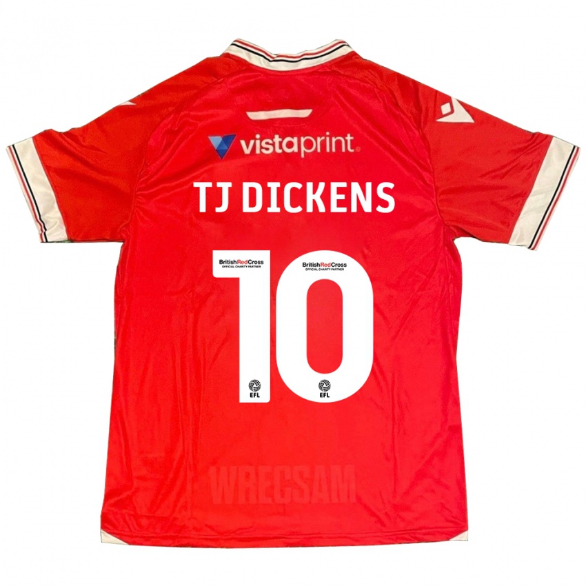 Donna Maglia Tonicha Tj Dickens #10 Rosso Kit Gara Home 2023/24 Maglietta