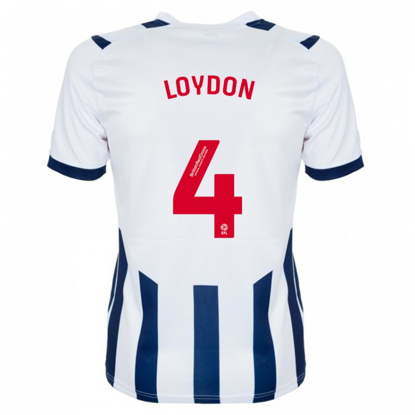 Donna Maglia Abi Loydon #4 Bianco Kit Gara Home 2023/24 Maglietta