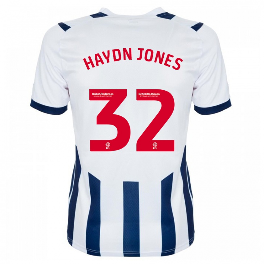 Donna Maglia Mackenzie Haydn Jones #32 Bianco Kit Gara Home 2023/24 Maglietta