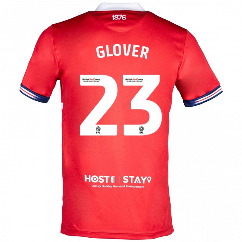 Donna Maglia Tom Glover #23 Rosso Kit Gara Home 2023/24 Maglietta