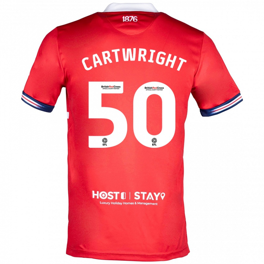 Donna Maglia Fin Cartwright #50 Rosso Kit Gara Home 2023/24 Maglietta