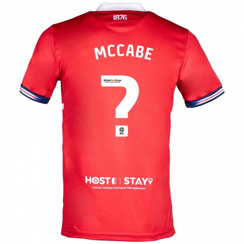 Donna Maglia Iain Mccabe #0 Rosso Kit Gara Home 2023/24 Maglietta