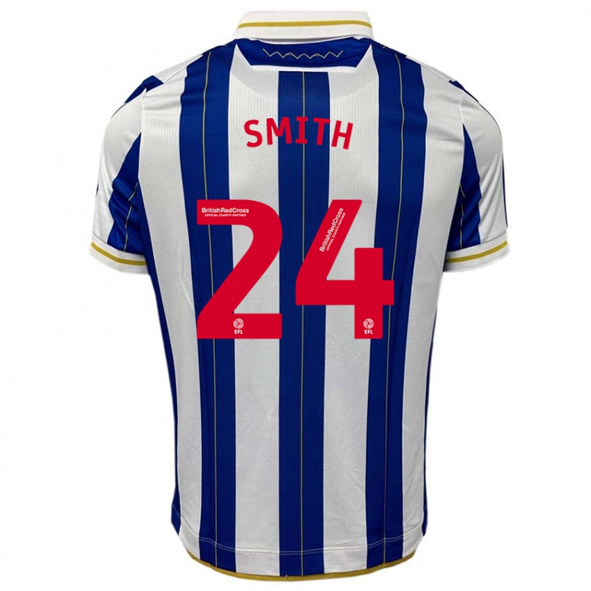 Donna Maglia Michael Smith #24 Blu Bianco Kit Gara Home 2023/24 Maglietta